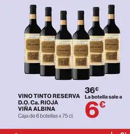 Hipercor VIÑA ALBINA Vino tinto reserva d.o. ca. rioja oferta