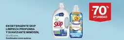 Hipercor MIMOSÍN En detergente skip limpieza profunda y suavizante oferta