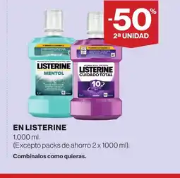 Hipercor LISTERINE En oferta