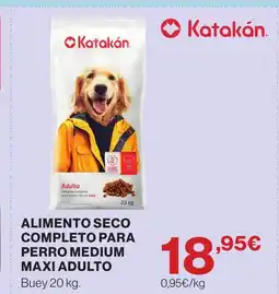 Hipercor Alimento seco completo para perro medium maxi adulto oferta