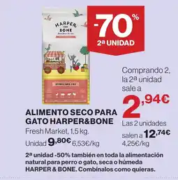 Hipercor HARPER&BONE Alimento seco para gato oferta