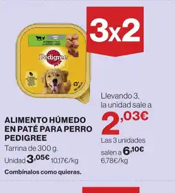 Hipercor PEDIGREE Alimento húmedo en paté para perro oferta