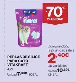 Hipercor VITAKRAFT Perlas de silice para gato oferta