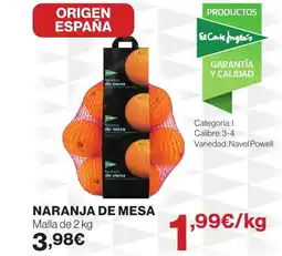 Hipercor Naranja de mesa oferta