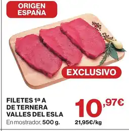 Hipercor Filetes 1a a de ternera valles del esla oferta