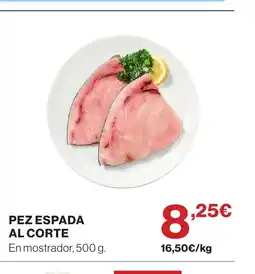 Hipercor Pez espada al corte oferta