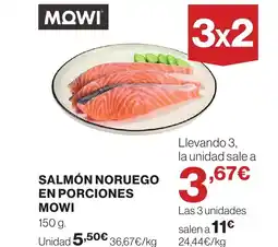 Hipercor MOWI Salmón noruego en porciones oferta