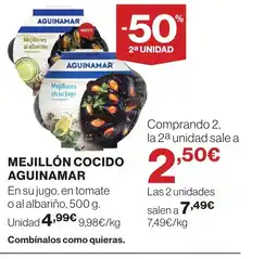 Hipercor AGUINAMAR Mejillón cocido oferta