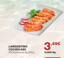 Hipercor Langostino cocido asc oferta