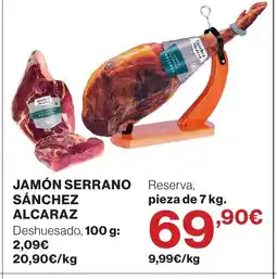 Hipercor Jamón serrano sánchez alcaraz oferta