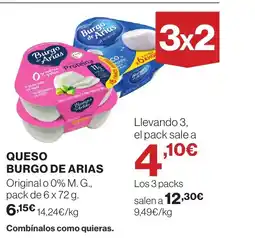 Hipercor BURGO DE ARIAS Queso oferta