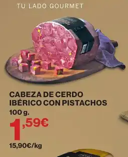 Hipercor Cabeza de cerdo ibérico con pistachos oferta