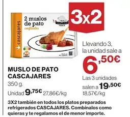 Hipercor CASCAJARES Muslo de pato oferta