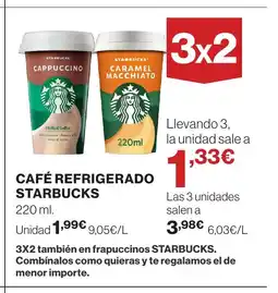 Hipercor STARRUCKS Café refrigerado oferta