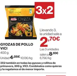 Hipercor VICI Gyozas de pollo oferta