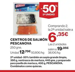 Hipercor PESCANOVA Centros de salmón oferta
