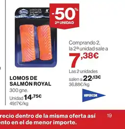 Hipercor ROYAL Lomos de salmón oferta
