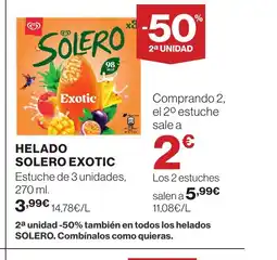 Hipercor Helado solero exotic oferta