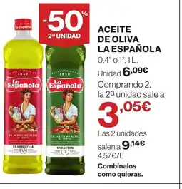 Hipercor LA ESPAÑOLA Aceite de oliva oferta