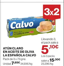 Hipercor CALVO Atún claro en aceite de oliva la española oferta