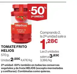 Hipercor HELIOS Tomate frito oferta