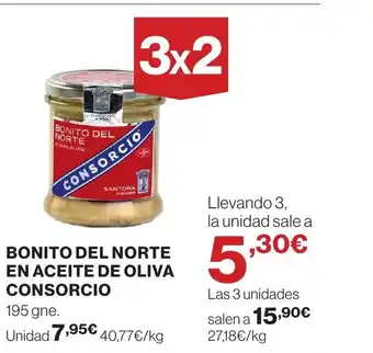 Hipercor CONSORCIO Bonito del norte en aceite de oliva oferta