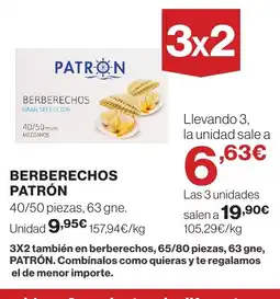 Hipercor PATRÓN Berberechos oferta