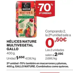 Hipercor GALLO Hélices nature multivegetal oferta