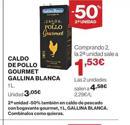 Hipercor GALLINA BLANCA Caldo de pollo gourmet oferta