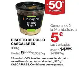 Hipercor CASCAJARES Risotto de pollo oferta