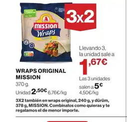 Hipercor MISSION Wraps original oferta