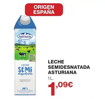 Hipercor ASTURIANA Leche semidesnatada oferta