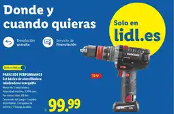 Lidl PARKSIDE PERFORMANCE Set básico de atornilladora taladradora recargable oferta