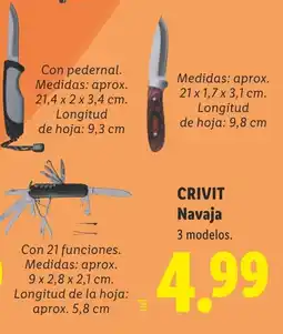 Lidl CRIVIT Navaja oferta