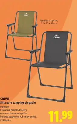 Lidl CRIVIT Silla para camping plegable oferta