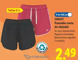 Lidl CRIVIT Pantalón corto de chándal oferta