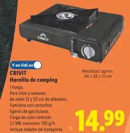 Lidl CRIVIT Hornillo de camping oferta