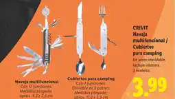 Lidl CRIVIT Navaja multifuncional / Cubiertos para camping oferta