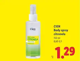 Lidl CIEN Body spray citronela oferta
