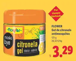 Lidl FLOWER Gel de citronela antimosquitos oferta