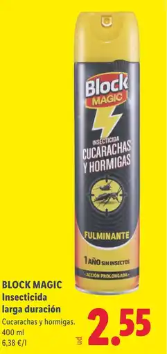 Lidl BLOCK MAGIC Insecticida larga duración oferta