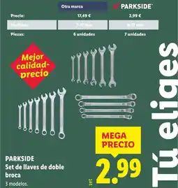 Lidl PARKSIDE Set de llaves de doble broca oferta