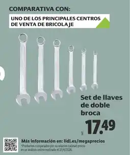 Lidl Set de llaves de doble broca oferta