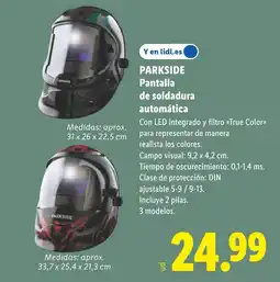Lidl PARKSIDE Pantalla de soldadura automática oferta