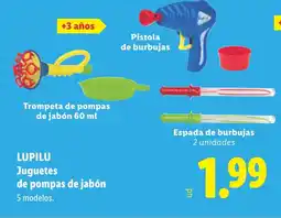 Lidl LUPILU Juguetes de pompas de jabón oferta