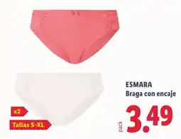 Lidl ESMARA Braga con encaje oferta
