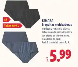 Lidl ESMARA Braguitas moldeadoras oferta