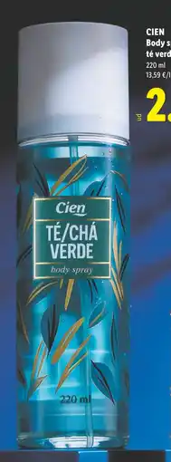 Lidl CIEN Body spray té verde oferta