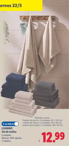 Lidl LIVARNO Set de toallas oferta