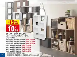 Bricoking Estantería 1 cubo oferta
